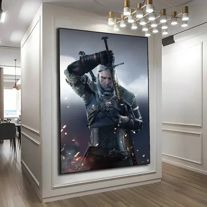 Toile impression Witcher 3 Interface Overdose Home Decor Art Painting Toile Robuste Design Numérique Classique Modernité Usage Maison Bureau Occasions Spéciales