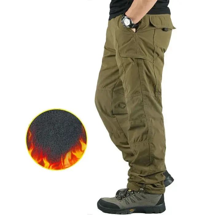 Pantalon cargo chasse hiver polaire épais jogging tactique multi-poches outdoor chaud