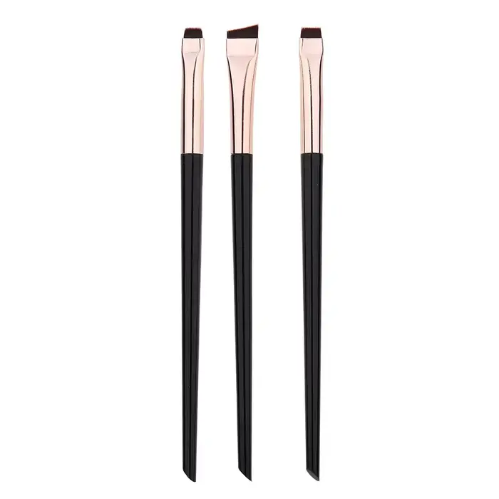 3 pièces/ensemble lame Eyeliner brosse sourcil brosse Portable plat fin Eye Liner sourcils Contour p