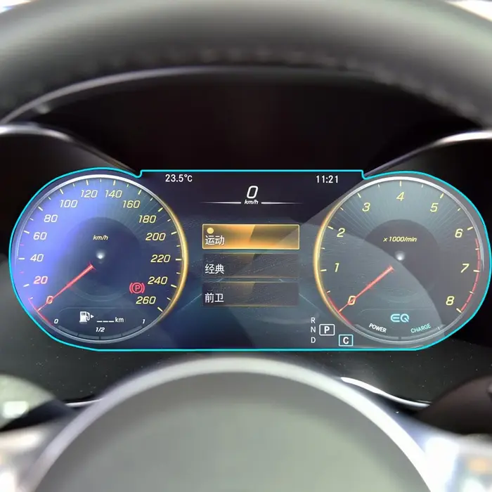 Film de protection pour écran LCD en verre trempé, autocollant pour tableau de bord, pour Mercedes B