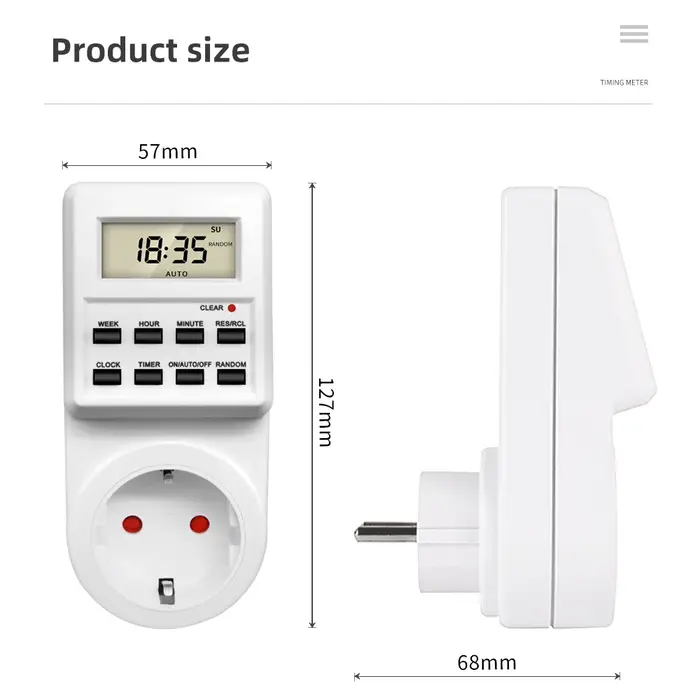 Minuterie numérique Programmable TM03, 24 h, minuterie de cuisine, prise ue UK AU US BR FR IT