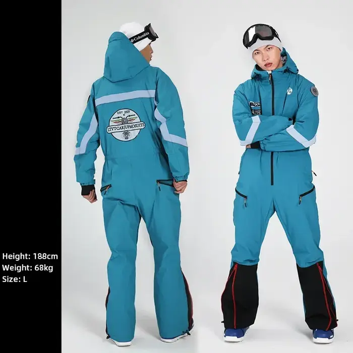 Nouveaux hommes combinaisons de Ski épaissi isolation snowboard une pièce combinaisons en plein air 