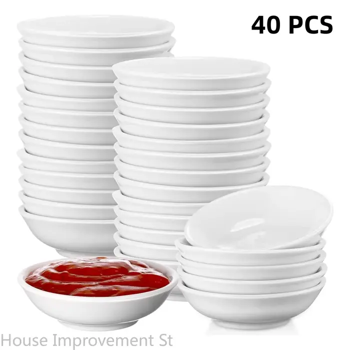 Plats à sauce, bols à tremper, mini assiettes à apéritif, petits bols en plastique PP pour usage quotidien et occasions spéciales