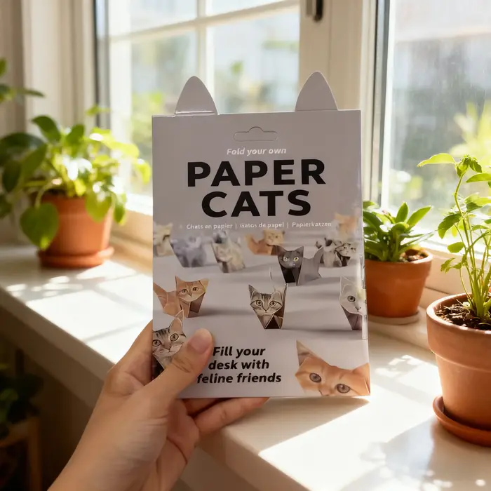 Créatif bricolage papier chats 50 feuilles bricolage Origami papier à la main bricolage papier chat 