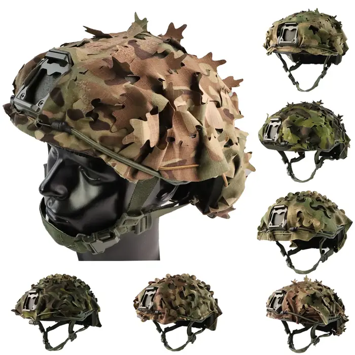 Housse camouflage 3D JOAXOR pour casque FAST Mich - Couverture tactique exclusive, casque non inclus
