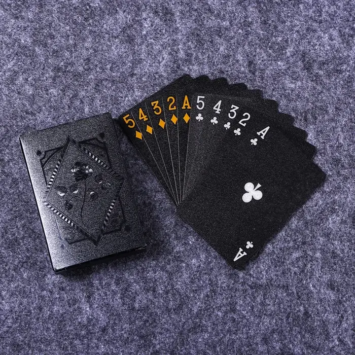 Couleur noir or jeu de cartes carte groupe imperméable Poker costume magique Dmagic paquet jeu de so