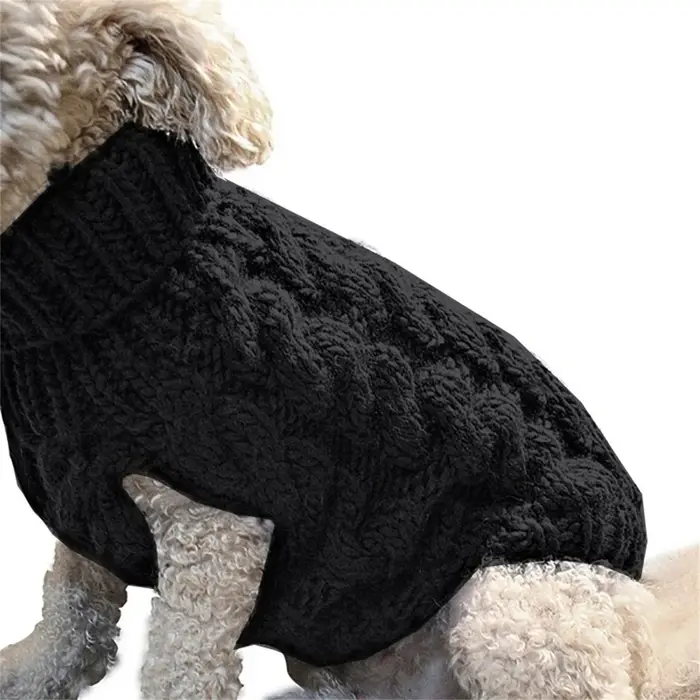 Chandails pour petits chiens, vêtements chauds d'hiver pour chiens, col roulé, tricotés, vêtements p