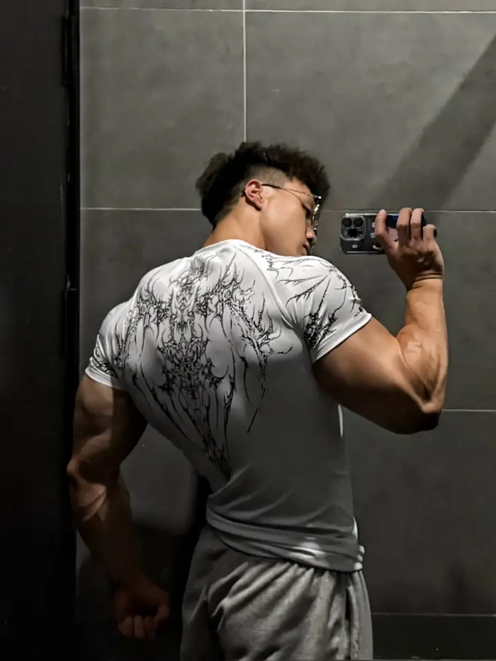 T-shirt de sport pour homme à séchage rapide, col rond, compression, manches courtes, pour la course