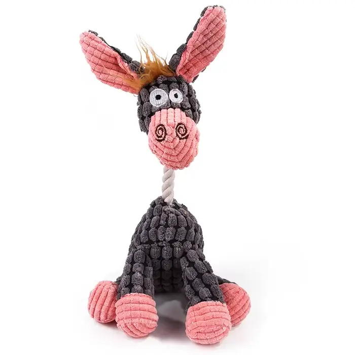 Jouets pour chiens en velours côtelé pour petits et grands chiens, jouet grinçant pour chiots, jouet