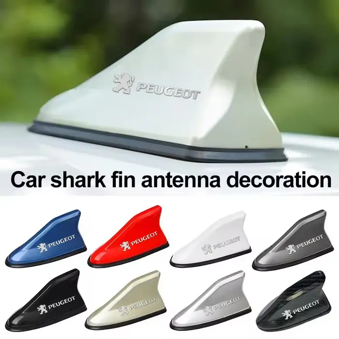 Antenne aileron toit voiture logo Peugeot - Signal radio FM/AM forme requin 408 308 3008 208