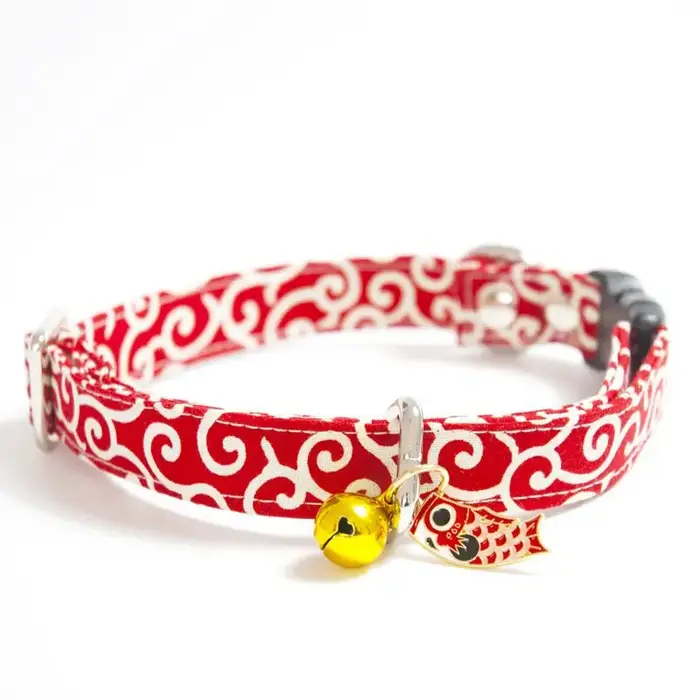 Colliers pour chats à motif bronzé de style japonais, colliers pour chiens de petite et moyenne tail