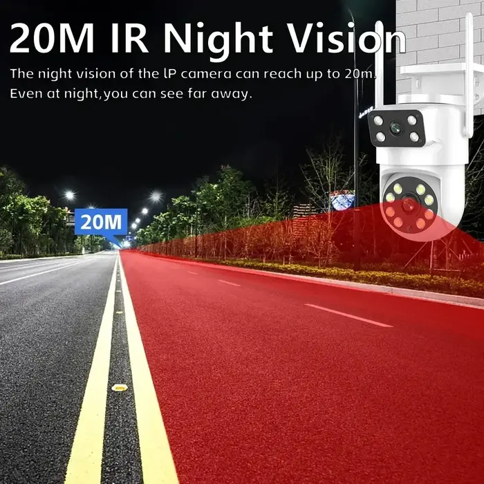 Caméra de surveillance extérieure 4K 8MP Tuya PTZ double objectif avec IA et suivi automatique pour chasse