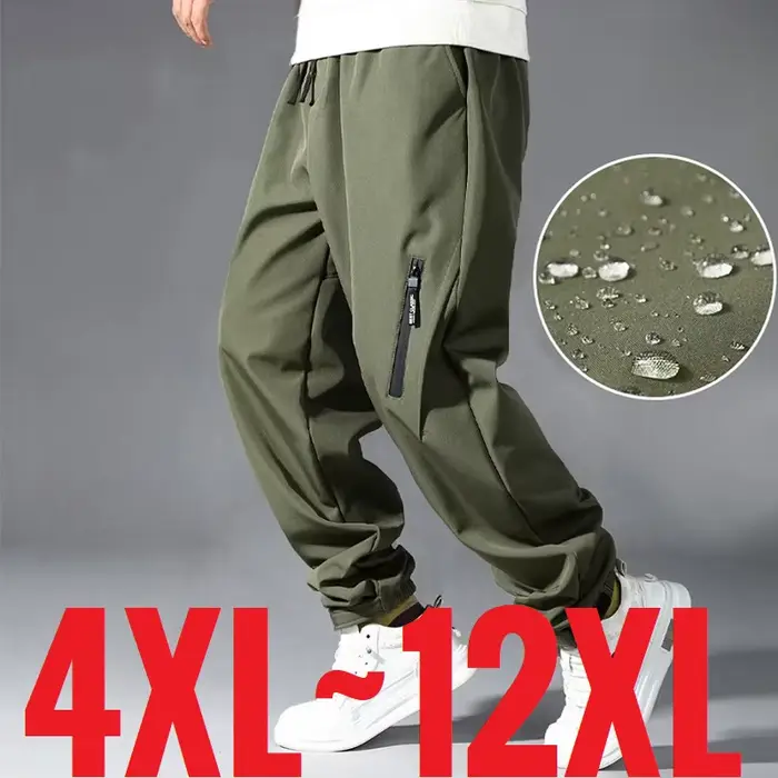 Pantalon grande taille 12XL pour chasse hiver - Élastique avec fermeture éclair jusqu'à 150kg