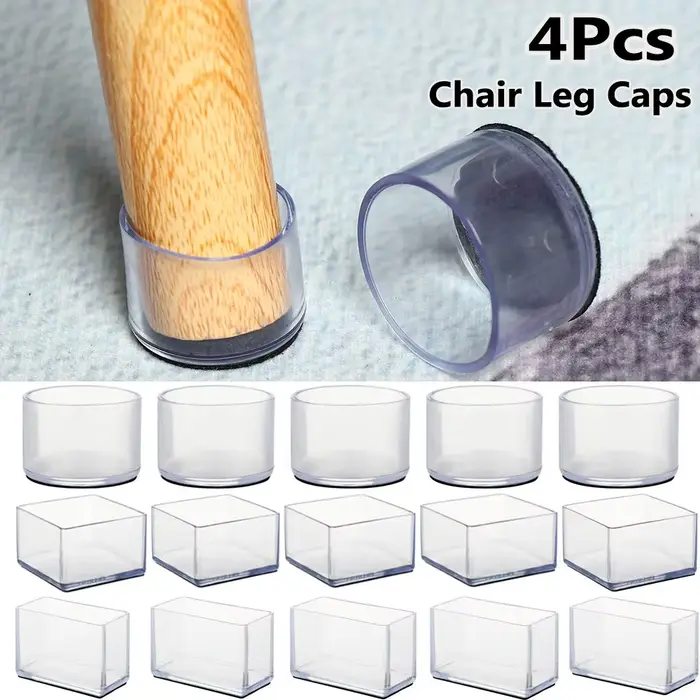 Coussinets en Silicone transparents pour pieds de Table et de chaise, capuchons en PVC, couvre-pieds