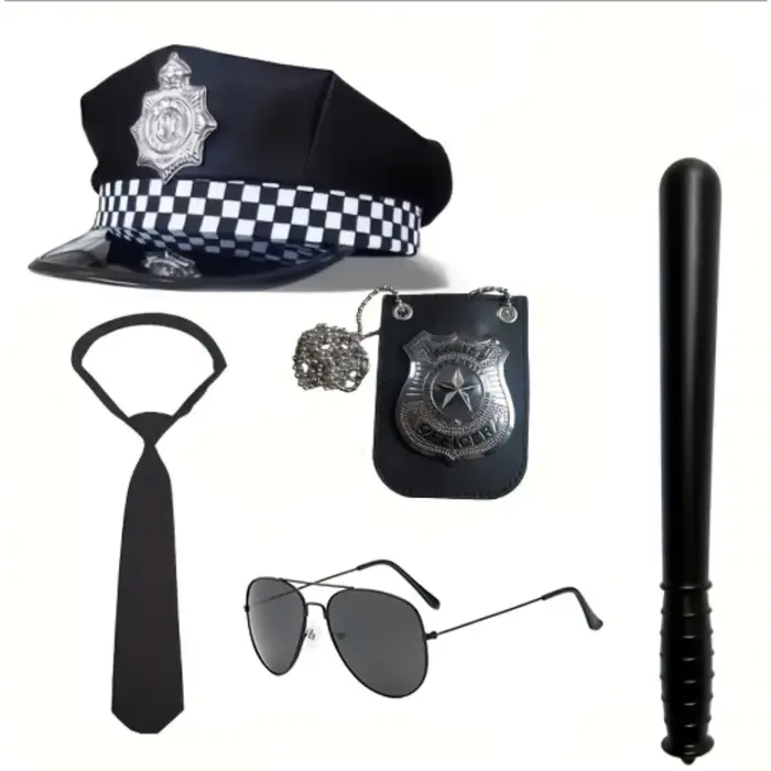 Lunettes de soleil spéciales pour fête de police, bâton de police, bouclier de simulation, casque de police spécial, casque et autres accessoires