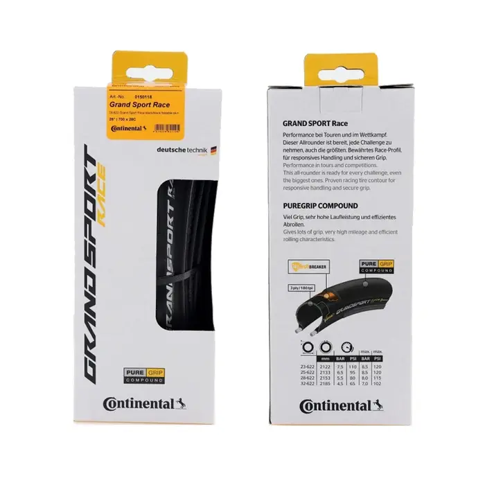 2 pièces Continental GRAND SPORT course vélo de route pneu véhicule pliant Anti-crevaison pour vélo 