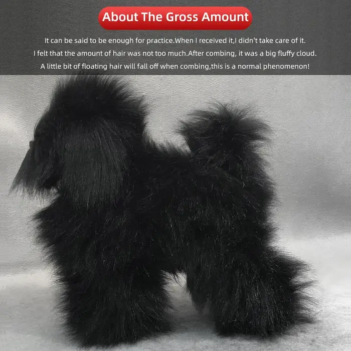 Simulation d'animaux de compagnie, pratique de beauté des cheveux, chien en peluche standard, corps 