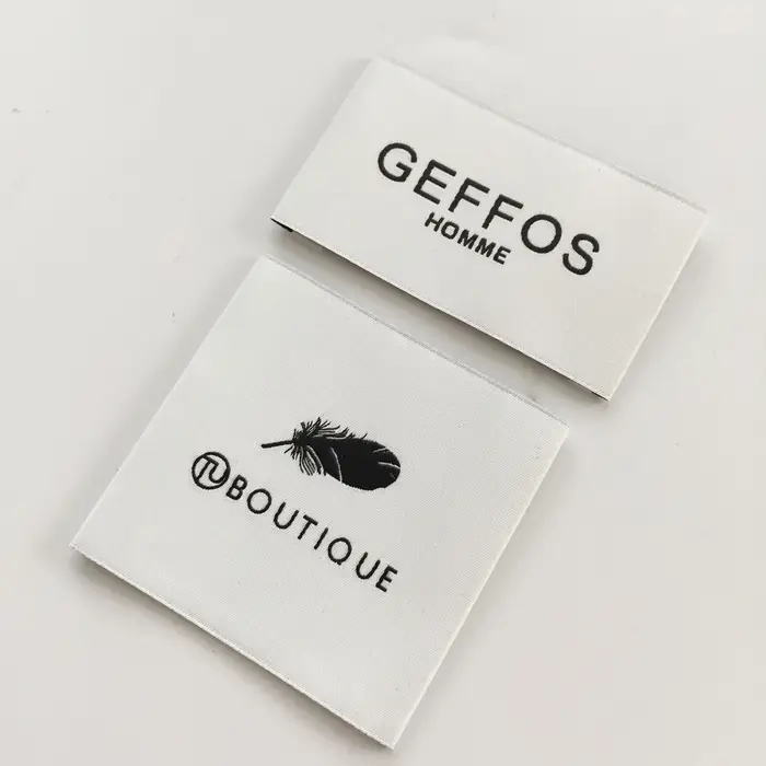 Étiquette tissée personnalisée pour vêtements de haute qualité, Logo privé/nom de marque, étiquette 