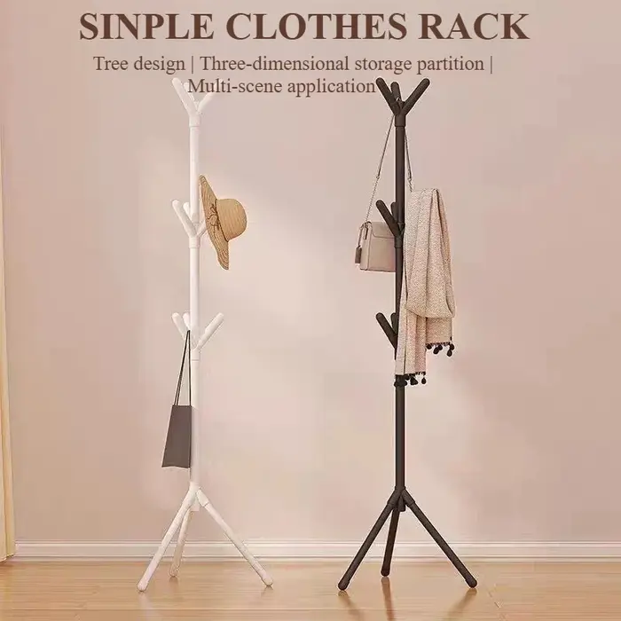 Porte-manteau sur pied moderne pour hôtel support à vêtements rail de chambre meubles d'hôtel design épuré sans clou polyvalent pour intérieur