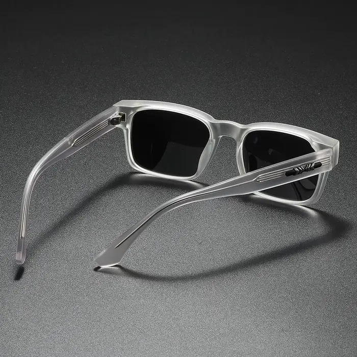 Lunettes de soleil polarisées carrées de qualité pour hommes, noyau métallique UV400 unisexe, pour v