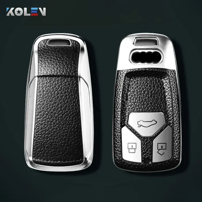 Coque en cuir et TPU pour clé télécommande de voiture, pour Audi A4 B9 A5 A6L A6 S4 S5 S7 8W Q7 4M Q