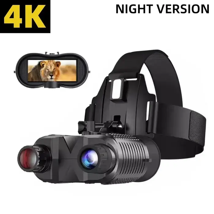 Jumelles vision nocturne NV8160 8x zoom numérique - Lunettes tactiques montage casque infrarouge 4K pour chasse