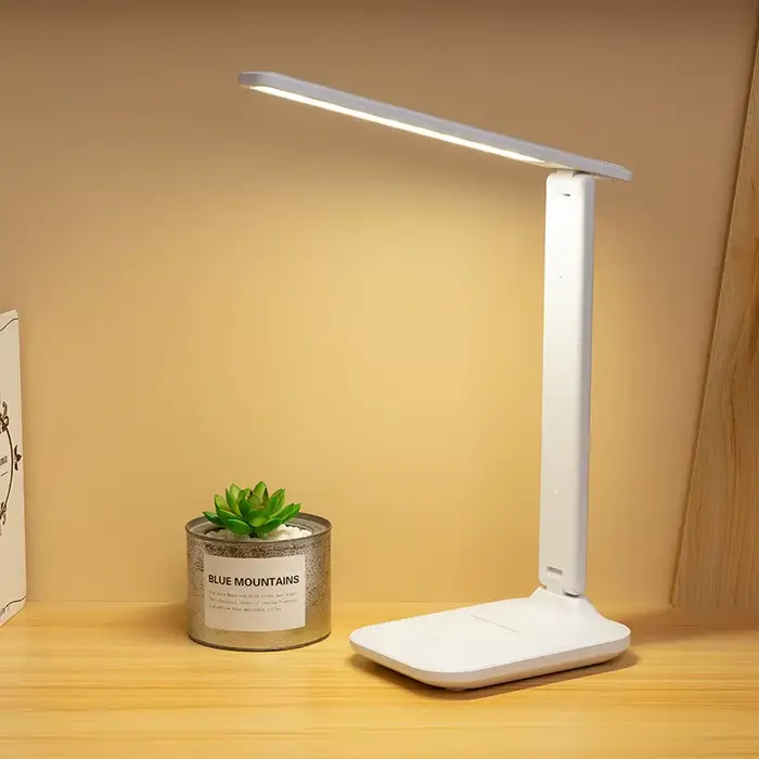 Lampe de Table Pliante USB Tactile à Intensité Réglable, Protection des Yeux, LED, Bureau, Chambre à