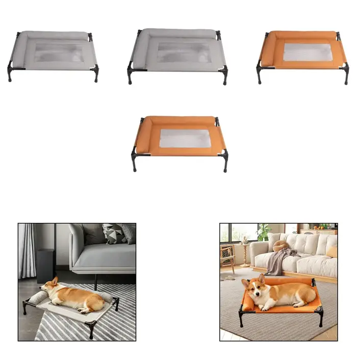 Lit pour chien polyvalent avec cadre métallique