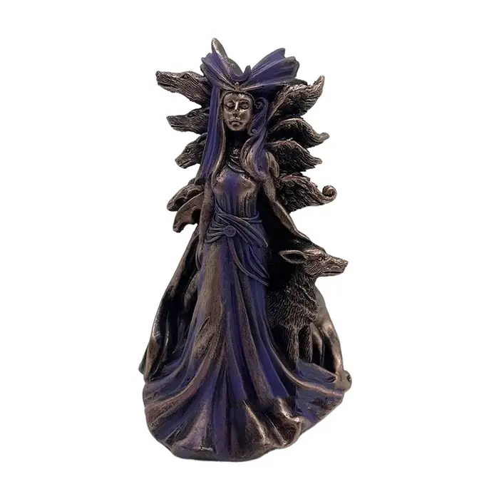 Hecate déesse grecque de la magie avec ses chiens Statue Figurine Art moderne résine sorcière sabot Sculpture maison salon décoration
