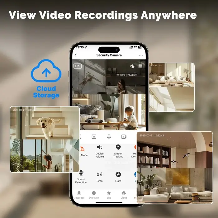 Caméra surveillance WiFi YOOSEE 8MP double objectif - PTZ zoom 10x audio bidirectionnel - Sécurité maison