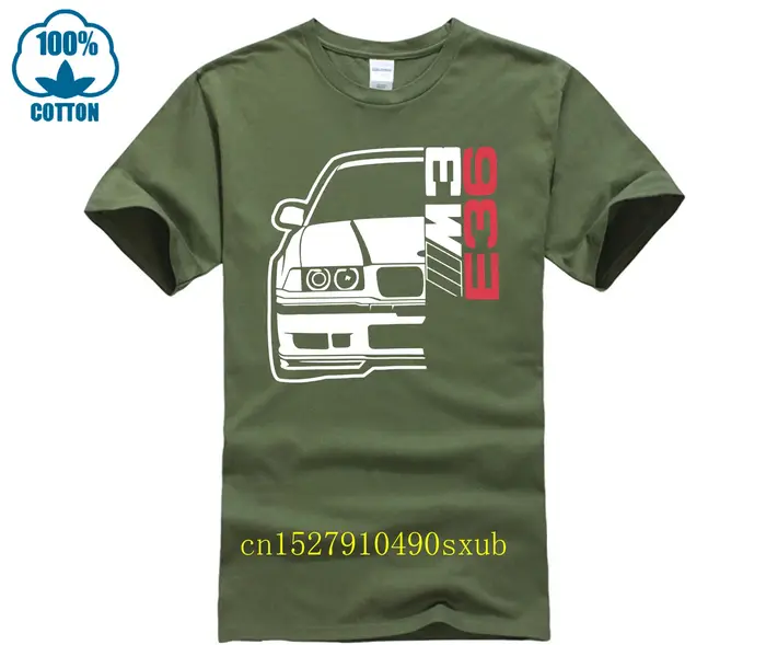 T-shirt rétro coton homme style décontracté pour passionnés de voitures classiques M3 E36 occasions quotidiennes et spéciales