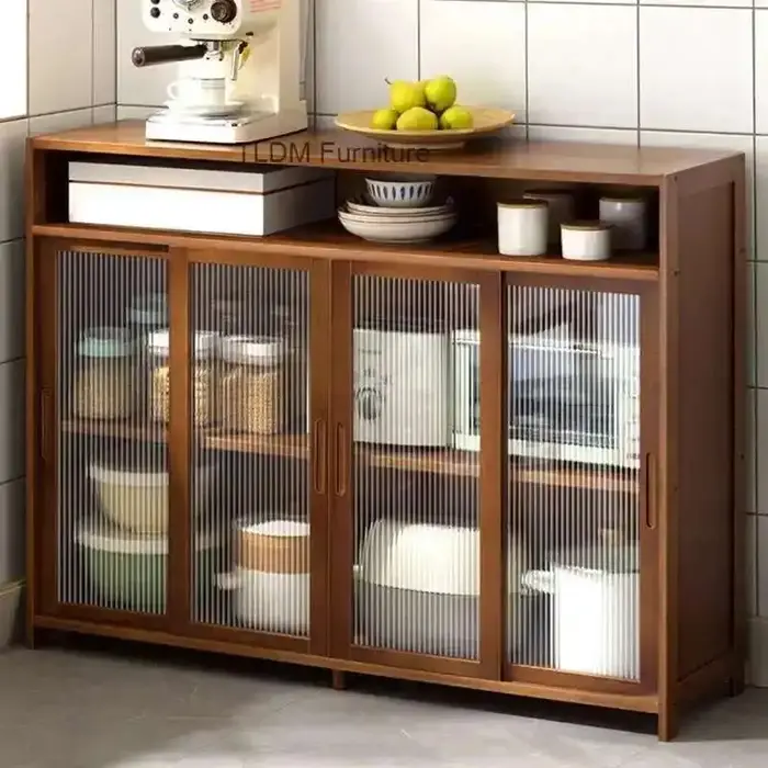 Armoire de cuisine minimaliste moderne pour la maison, buffet à portes coulissantes bidirectionnelle