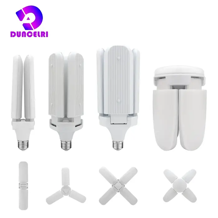 Ampoule LED pour ventilateur pliant 24W 45W 60W E27, AC 220V, lampe UFO pliable à 360 degrés, lampe 