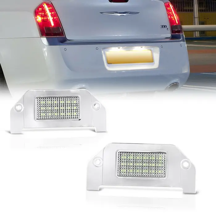 Ensemble d'éclairage de plaque d'immatriculation LED SMD complet, blanc pur, LH + RH pour 05-14, fus