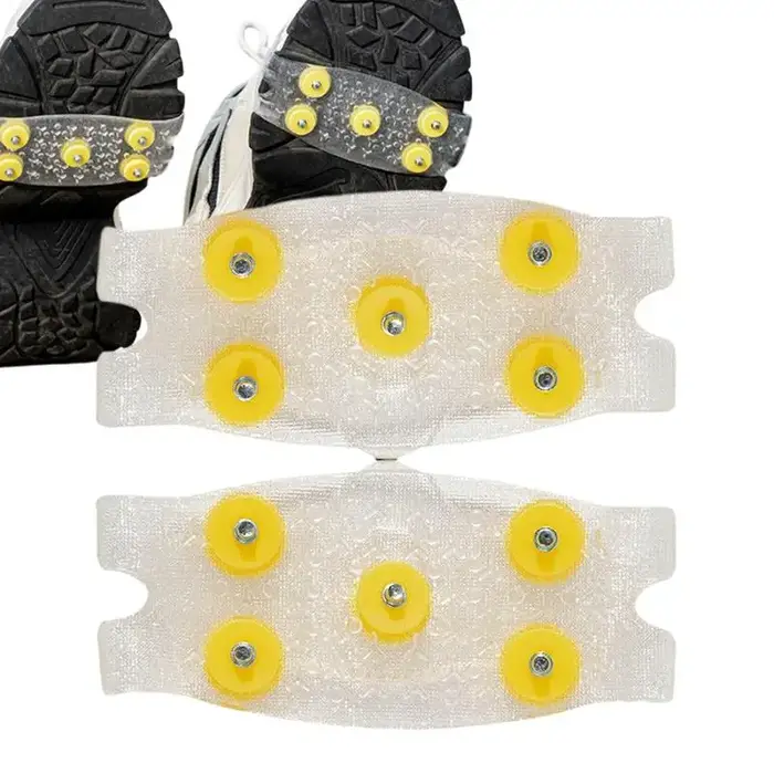 Crampons à crampons coordonnants en acier, poignées de traction, pointes de chaussures de glace, poi