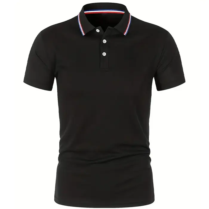 Polo d'été décontracté et respirant pour hommes, confortable, couleur unie, T-Shirt à manches courte