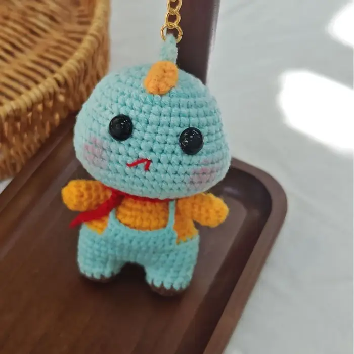 Pendentif tricoté finis des douze signes du zodiaque chinois, poupée animale au Crochet faite à la m