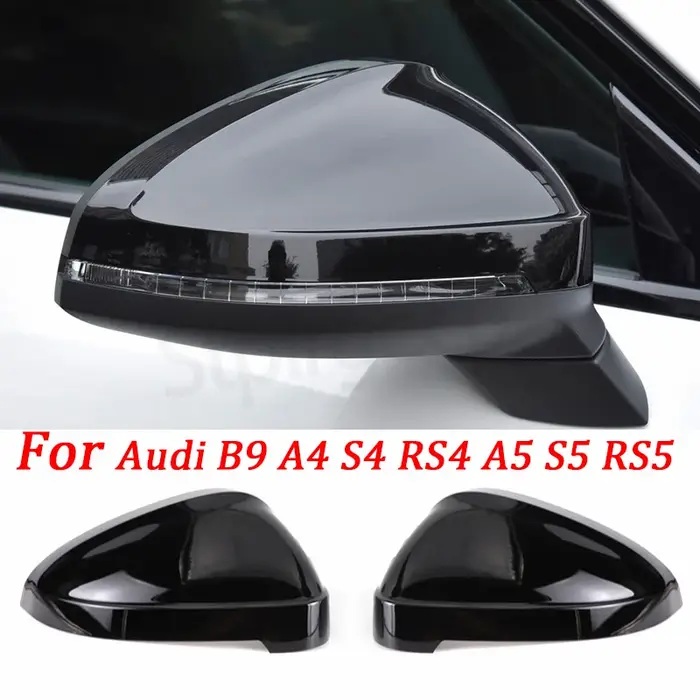 Couvercles de rétroviseurs argentés mats de qualité supérieure, pour Audi A4 B9 8W S4 RS4 A5 S5 RS5 