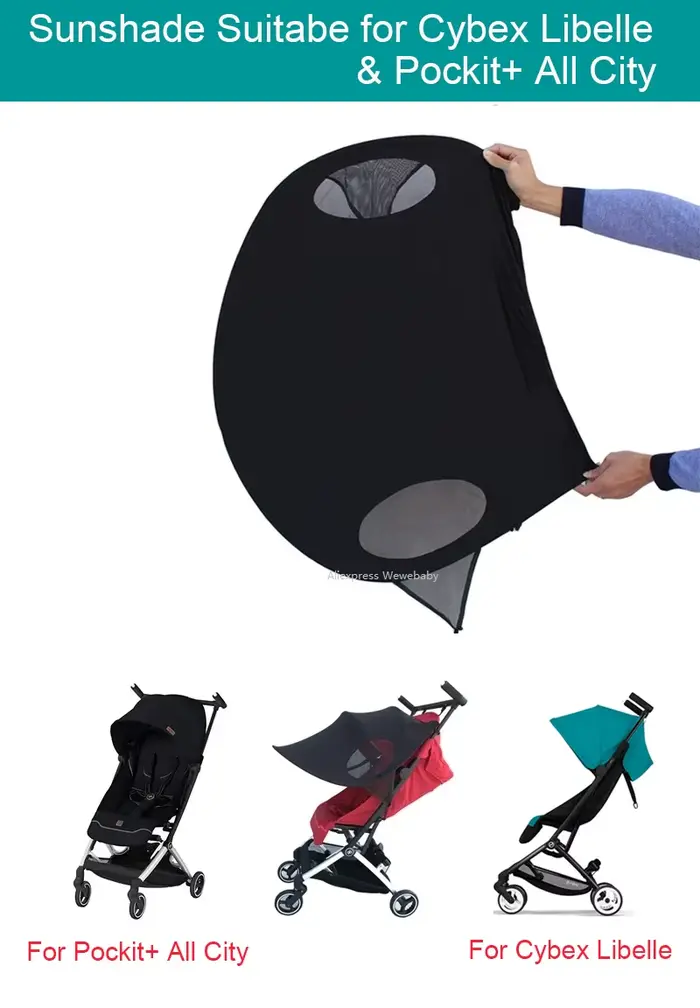 KID COLU ®   Accessoires de poussette pour bébé, pare-soleil, housse d'auvent extensible pour Cybex 
