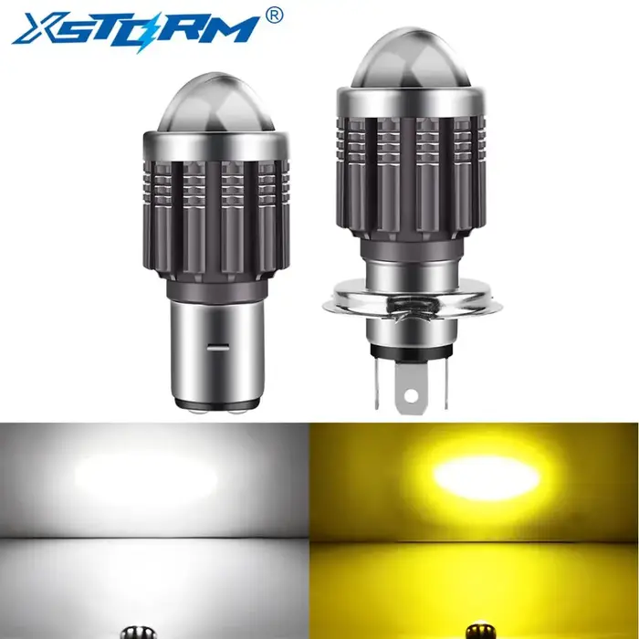 Ampoule de phare de moto à LED H4, H6, projecteur 12 V, accessoires de motos, lampe Hi Lo, antibroui