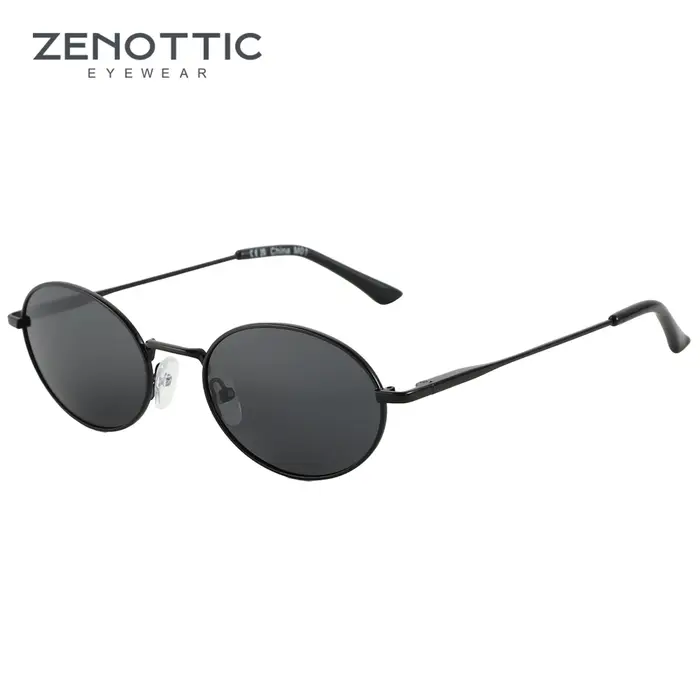 ZENOTTIC rétro ovale lunettes de soleil polarisées pour femmes hommes à la mode ronde Y2k Sunnies pe