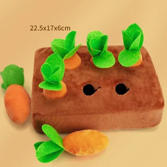 Jouets pour chiens tapis à reniflage pour animaux de compagnie carotte en peluche tapis innovant en 