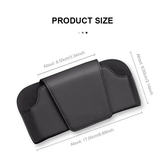 SEAMETAL – étui à lunettes de voiture en daim/écorce synthétique de qualité supérieure, support de l