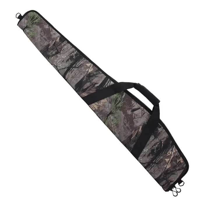 Étui souple pour fusil avec fermeture éclair verrouillable et bandoulière réglable, 2 poches pour ac