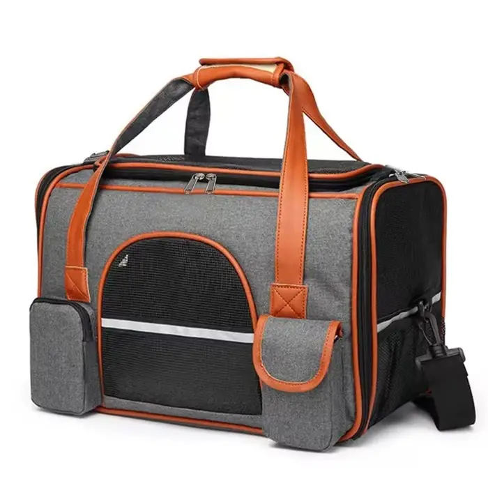 Sac de transport pour chat design anti-effondrement multiple poches de rangement sac de voyage pour chat chiot lapin et autres animaux occasions spéciales