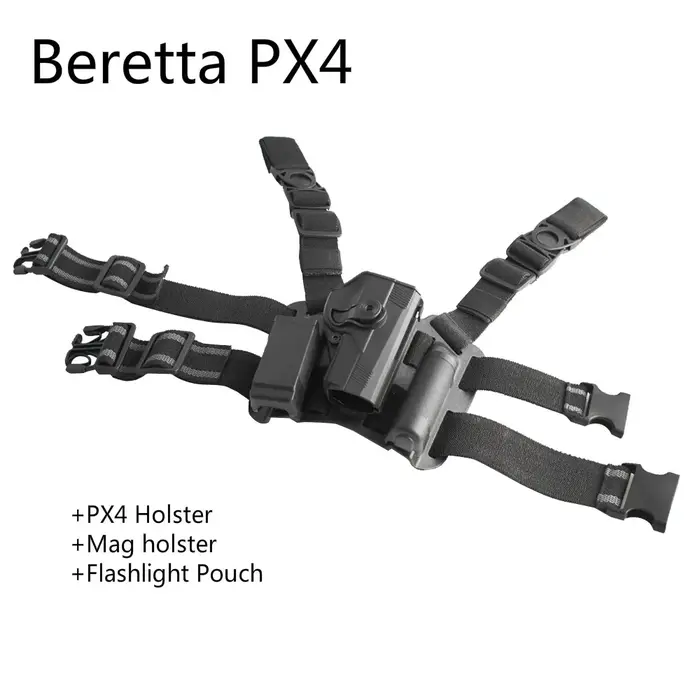 Étui cuisse holster tactique pour Beretta PX4 avec plateforme paddle chargeurs chasse tir