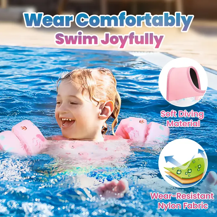 Gilet de sauvetage pour enfants, bras de natation, sifflet flottant, gilet de sauvetage pour enfants