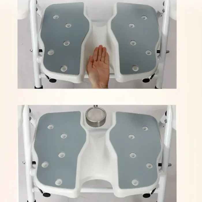 Chaise de douche 3 en 1, tabouret de bain anti-brûlure, réglable, recommandé, piste en aluminium lég