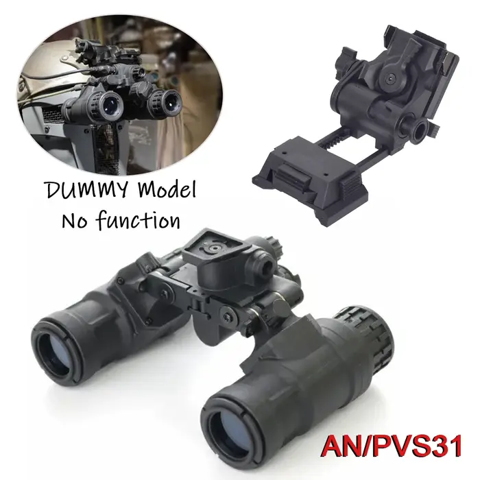 Jumelles vision nocturne AN/PVS-31 factice pour entraînement chasse - Modèle cosplay et démonstration sans fonction