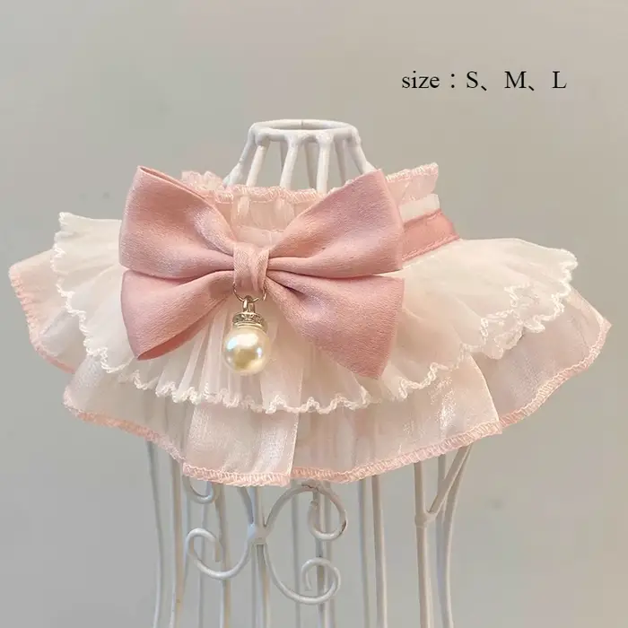 Collier écharpe pour chien et chat, Style princesse, cravate mignonne, accessoire, poche